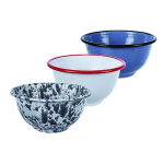 Enamel Mixing Bowl, Footed, Assorted